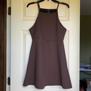 NWOT Forever 21 Brown/Black Halter Top Dress sz L